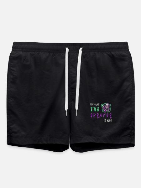 Keep Calm – The Sprayer - Swim Trunks - black