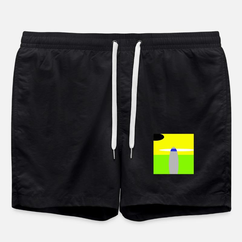 Space Landscape - Swim Trunks - black