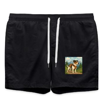 Jack Russel Vagabond - Short de bain - noir - Devant - AI Model Male 185 light (185cm)