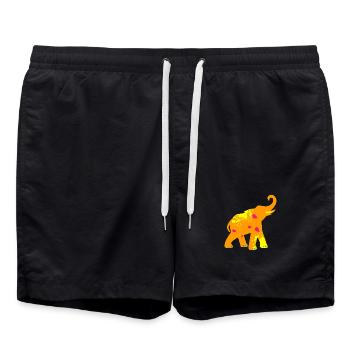 Elephant Yoga Blobs Speckle Yoga Inde Holi om - Short de bain - noir - Devant - AI Model Male 185 light (185cm)