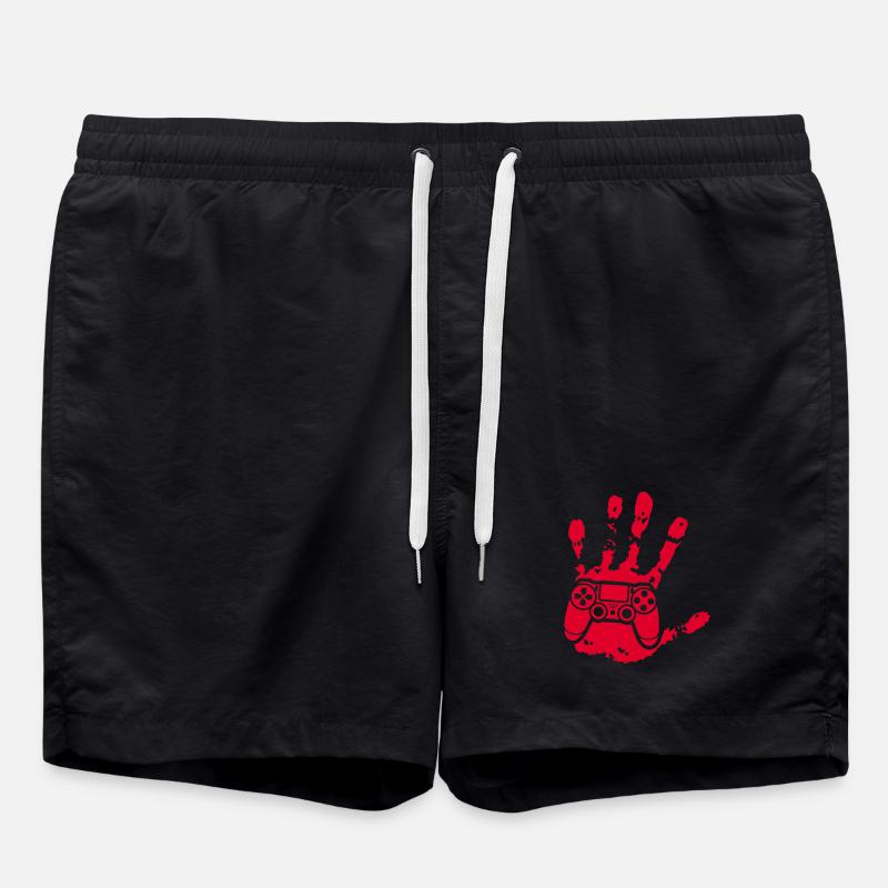 Der Gamer in dir (rot) - Badeshorts - Schwarz