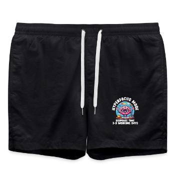 Hyperfocus Loading - T-shirt neurodivergent drôle - Short de bain - noir - Devant - AI Model Male 185 light (185cm)