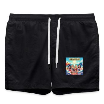 Boire jusqu’à ce que le soleil rit - Short de bain - noir - Devant - AI Model Male 185 light (185cm)