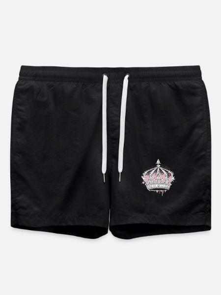 Kunstvolle Krone mit Graffiti Splash - Badeshorts - Schwarz