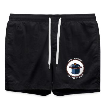 Here it's Caris Creole Reunion Island - Swim Trunks - black - Front - AI Model Male 185 light (185cm)