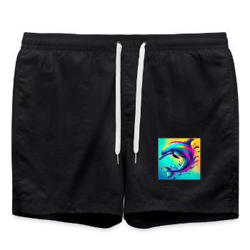 dauphin - Short de bain - noir - Devant - AI Model Male 185 light (185cm)