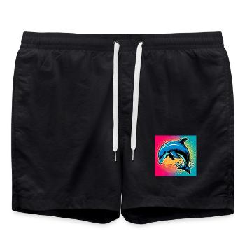 dauphin - Short de bain - noir - Devant - AI Model Male 185 light (185cm)