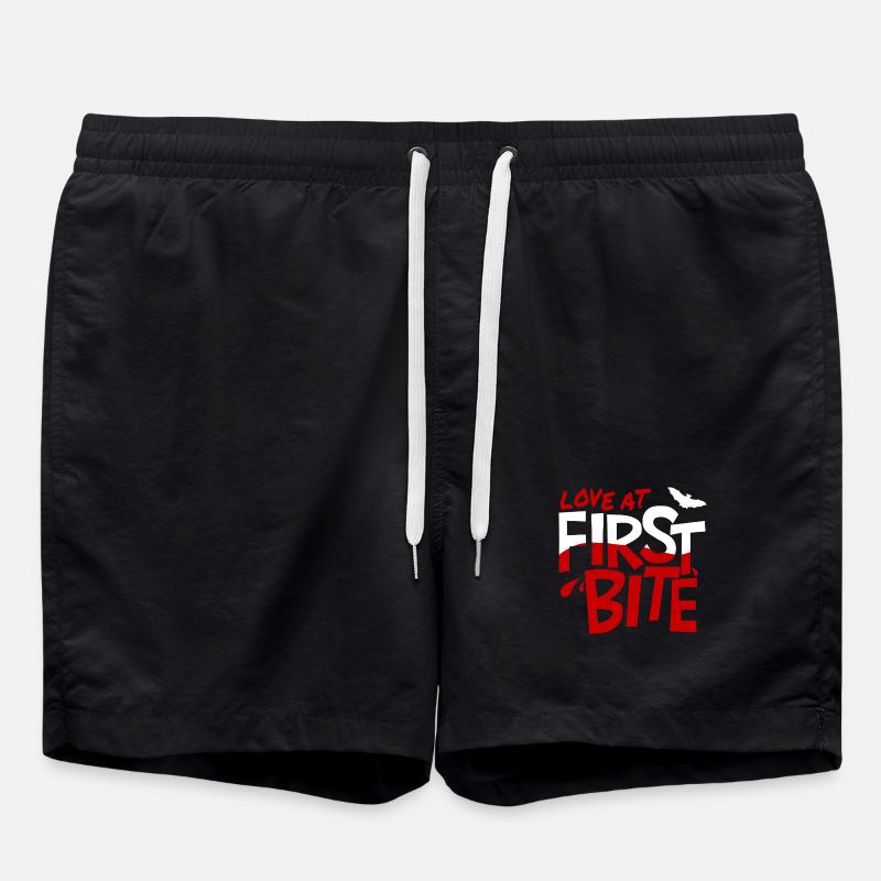 Love_at_first_bite - Swim Trunks - black