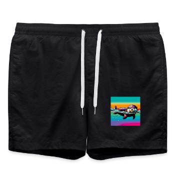 otter - Swim Trunks - black - Front - AI Model Male 185 light (185cm)