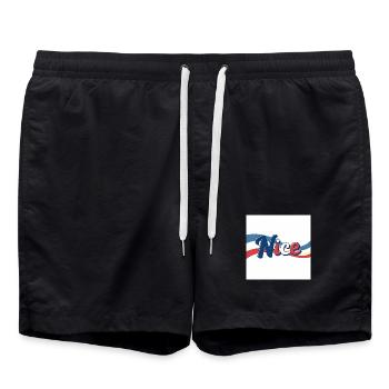 Joli souvenir à Nice - Short de bain - noir - Devant - AI Model Male 185 light (185cm)