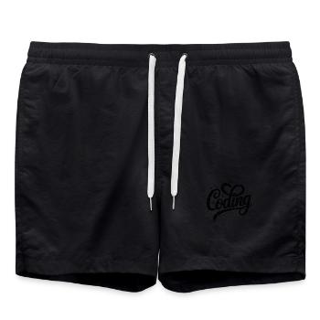 Codage - Conception technologique cool - Short de bain - noir - Devant - AI Model Male 185 light (185cm)