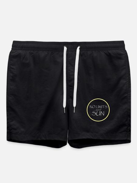Sun Abstract Fun Motif Maritime Sunset - Swim Trunks - black