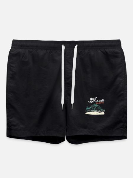 Stylized Mont Saint-Michel - Swim Trunks - black