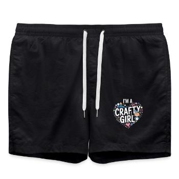 Atelier Crafty Girl Heart - Short de bain - noir - Devant - AI Model Male 185 light (185cm)