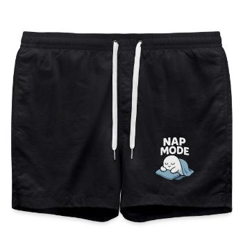 Nap Mode Schlaftraum - Badeshorts - Schwarz - Vorne - AI Model Male 185 light (185cm)
