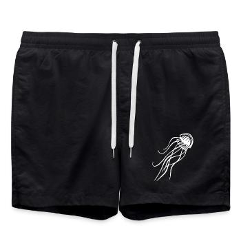 Jellyfish – Ocean & Beach Underwater World - Swim Trunks - black - Front - AI Model Male 185 light (185cm)