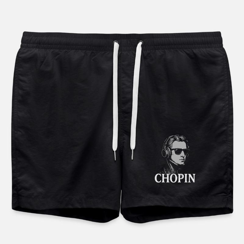 Portrait vibrant de Chopin - Short de bain - noir
