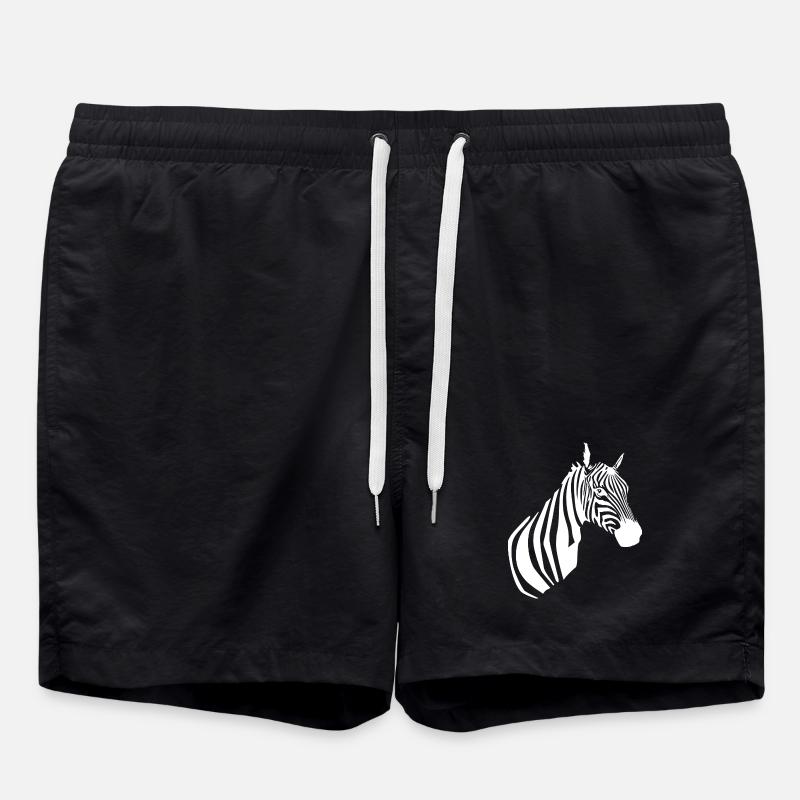 Zebra T-shirt - Swim Trunks - black