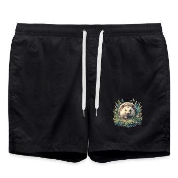 Igel - Badeshorts - Schwarz - Vorne - AI Model Male 185 light (185cm)