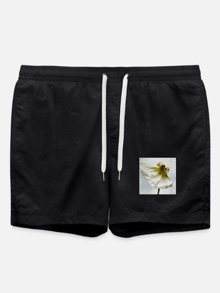 White Poppy - Swim Trunks - black