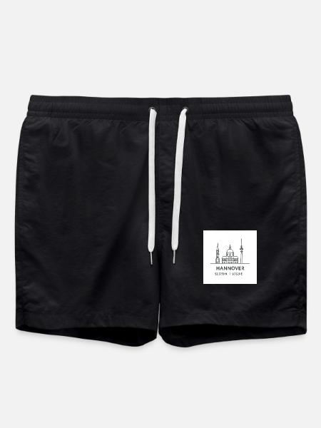 Hanover Line Art Silhouette Landmark - Swim Trunks - black