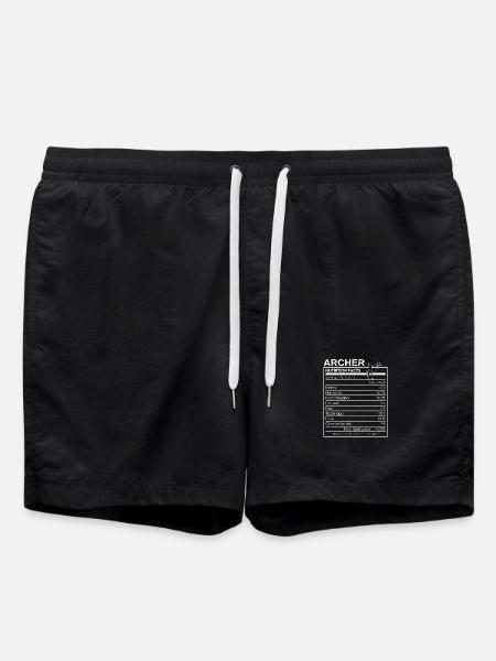 Tir à l’arc Nutrition Facts Funny Archer Design - Short de bain - noir