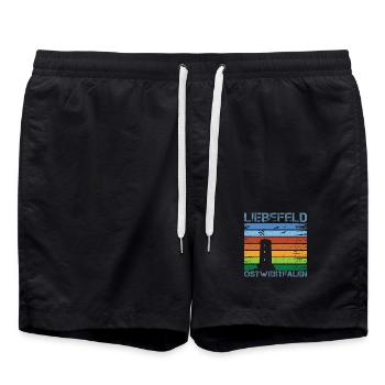 Liebefeld ❤ Sparrenburg - Badeshorts - Schwarz - Vorne - AI Model Male 185 light (185cm)