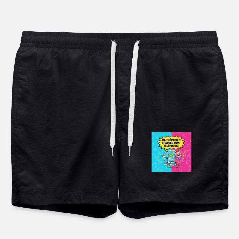 Digital Therapy: Load My Phone - Swim Trunks - black