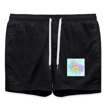 Pastell Clownfisch Korallen - Badeshorts - Schwarz - Vorne - AI Model Male 185 light (185cm)