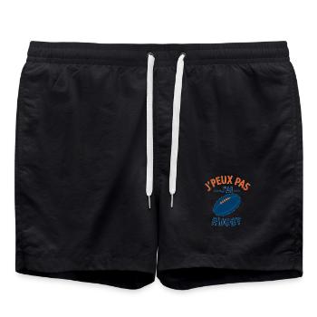 Ich kann nicht, ich habe Rugby - Badeshorts - Schwarz - Vorne - AI Model Male 185 light (185cm)