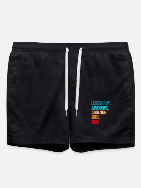 40th birthday 1986 - Swim Trunks - black