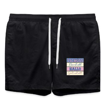 AU REVOIR, BONJOUR JARDIN DE BUREAU - Short de bain - noir - Devant - AI Model Male 185 light (185cm)