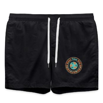 Grüne Vibes Pur - Badeshorts - Schwarz - Vorne - AI Model Male 185 light (185cm)