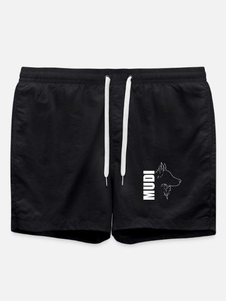 Mudi Profile Dog Dog Wilsigns - Swim Trunks - black