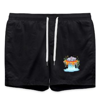 Rivière de lave Koala Dream - Short de bain - noir - Devant - AI Model Male 185 light (185cm)