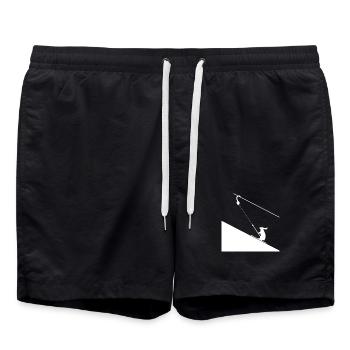 Haseklettern am Seil - Badeshorts - Schwarz - Vorne - AI Model Male 185 light (185cm)