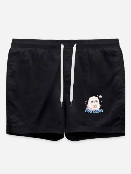 Hoo Cares – Sweet Owl Coffee - Swim Trunks - black