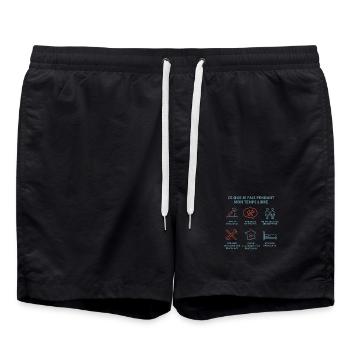 Bricolage et Temps Libre - Short de bain - noir - Devant - AI Model Male 185 light (185cm)