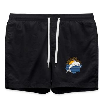 dauphin - Short de bain - noir - Devant - AI Model Male 185 light (185cm)