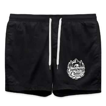 Camping Crew Tent Nature - Swim Trunks - black - Front - AI Model Male 185 light (185cm)