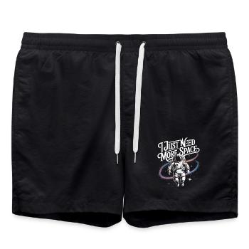 Ich brauche einfach mehr Space – Cooles Astronauten-Logo - Badeshorts - Schwarz - Vorne - AI Model Male 185 light (185cm)