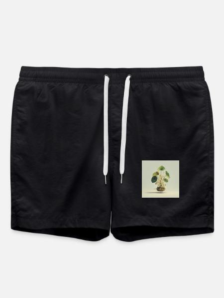 TechnoPlant: Golden Knots - Swim Trunks - black