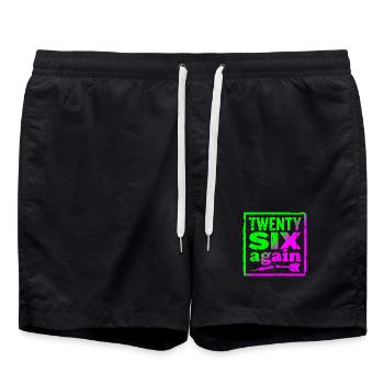 Darts Shirt oder tasse 26 Punkte Fehlwurf - Badeshorts - Schwarz - Vorne - AI Model Male 185 light (185cm)