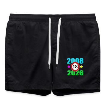 18e anniversaire 2026 - Short de bain - noir - Devant - AI Model Male 185 light (185cm)