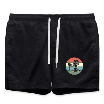 Inca du calendrier maya aztèque - Short de bain - noir - Devant - AI Model Male 185 light (185cm)