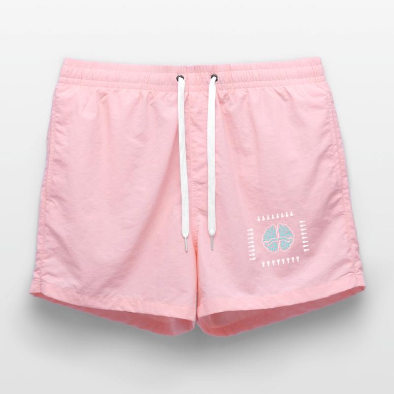 AI Brain Chip Processor Tech Vector Swim Trunks