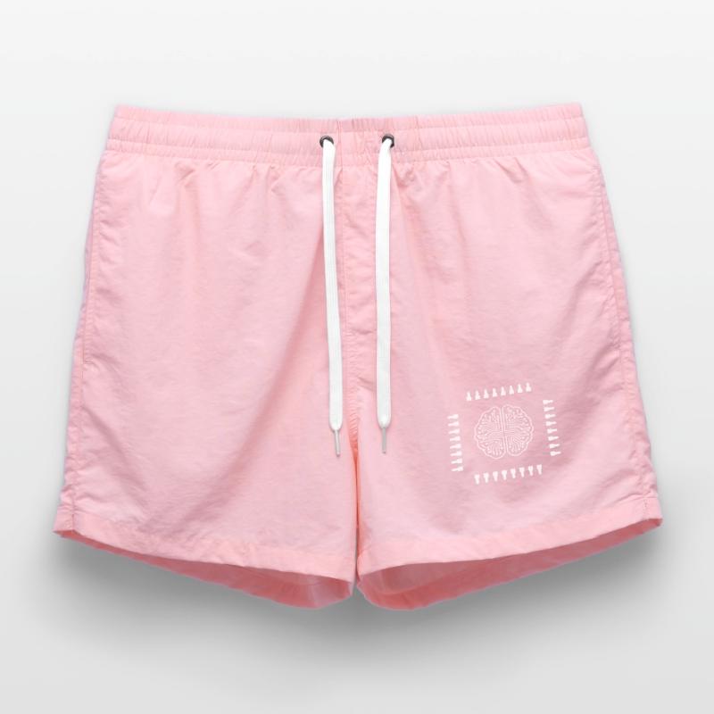 AI Brain Chip Processor Tech Vector Swim Trunks