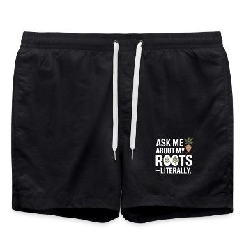 Zertifizierte klinische botanische Wurzel-Expertenbekleidung - Badeshorts - Schwarz - Vorne - AI Model Male 185 light (185cm)