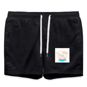 Beckenrand Rebellion  - Badeshorts - Schwarz - Vorne - AI Model Male 185 light (185cm)