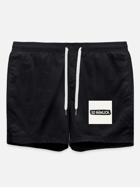 SO NÄMLICH. – Poster mit Statement Design - Badeshorts - Schwarz
